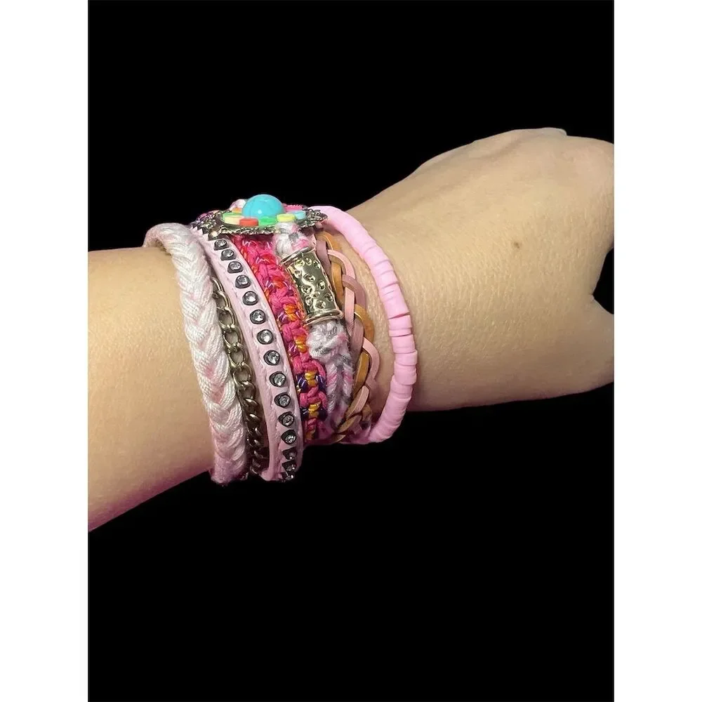 Bohemian Multi-Layer Wrap Bracelet Turquoise Beads Crystals Magnetic Clo… - Picture 6 of 7